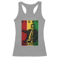Fight Like Malcolm X Racerback Tank Top African American Pride Gift - Wonder Print Shop