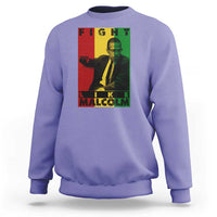 Fight Like Malcolm X Sweatshirt African American Pride Gift - Wonder Print Shop