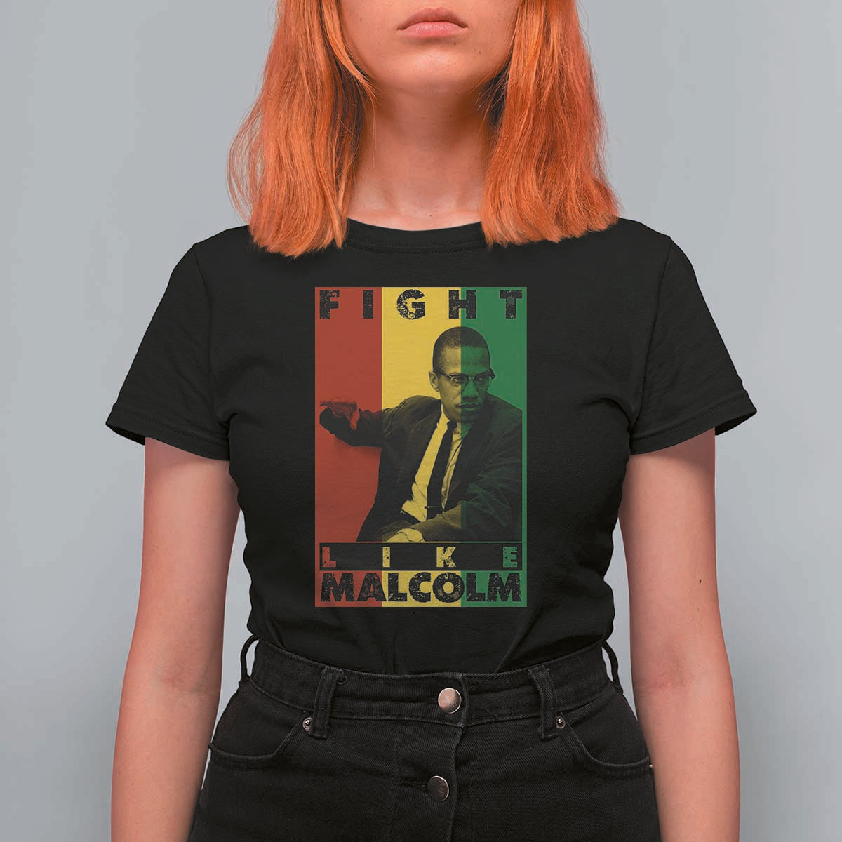 Fight Like Malcolm X T Shirt For Women African American Pride Gift - Wonder Print Shop