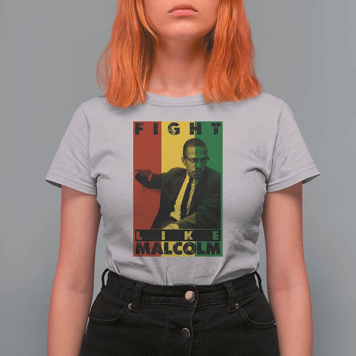 Fight Like Malcolm X T Shirt For Women African American Pride Gift - Wonder Print Shop