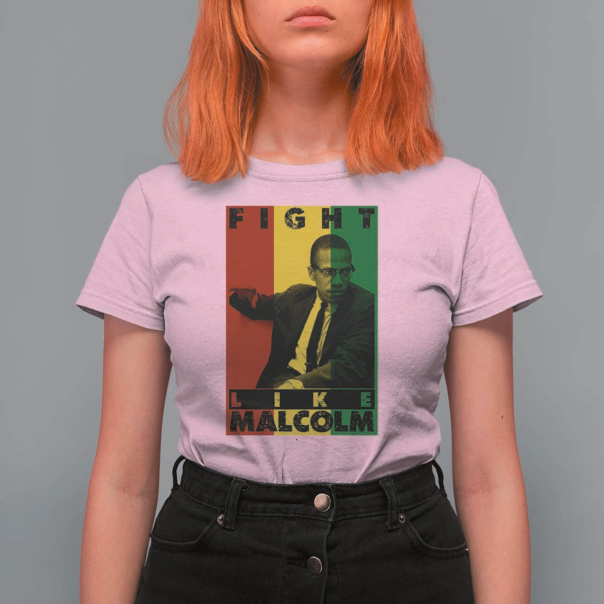 Fight Like Malcolm X T Shirt For Women African American Pride Gift - Wonder Print Shop