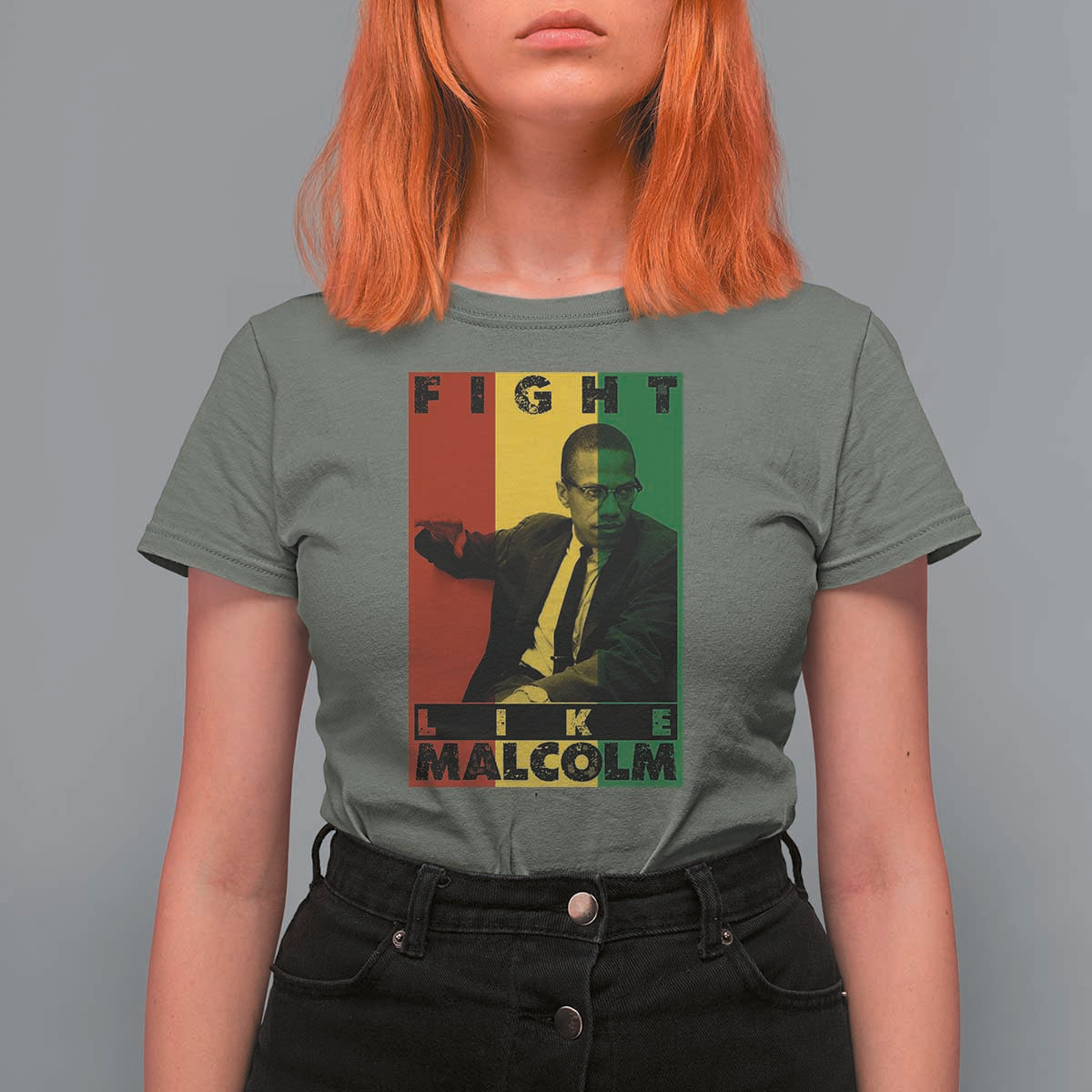 Fight Like Malcolm X T Shirt For Women African American Pride Gift - Wonder Print Shop