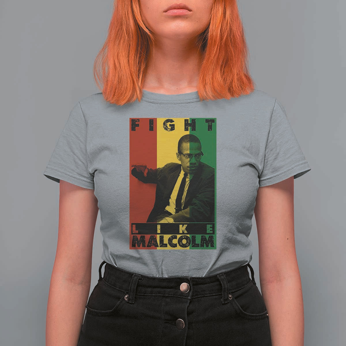 Fight Like Malcolm X T Shirt For Women African American Pride Gift - Wonder Print Shop