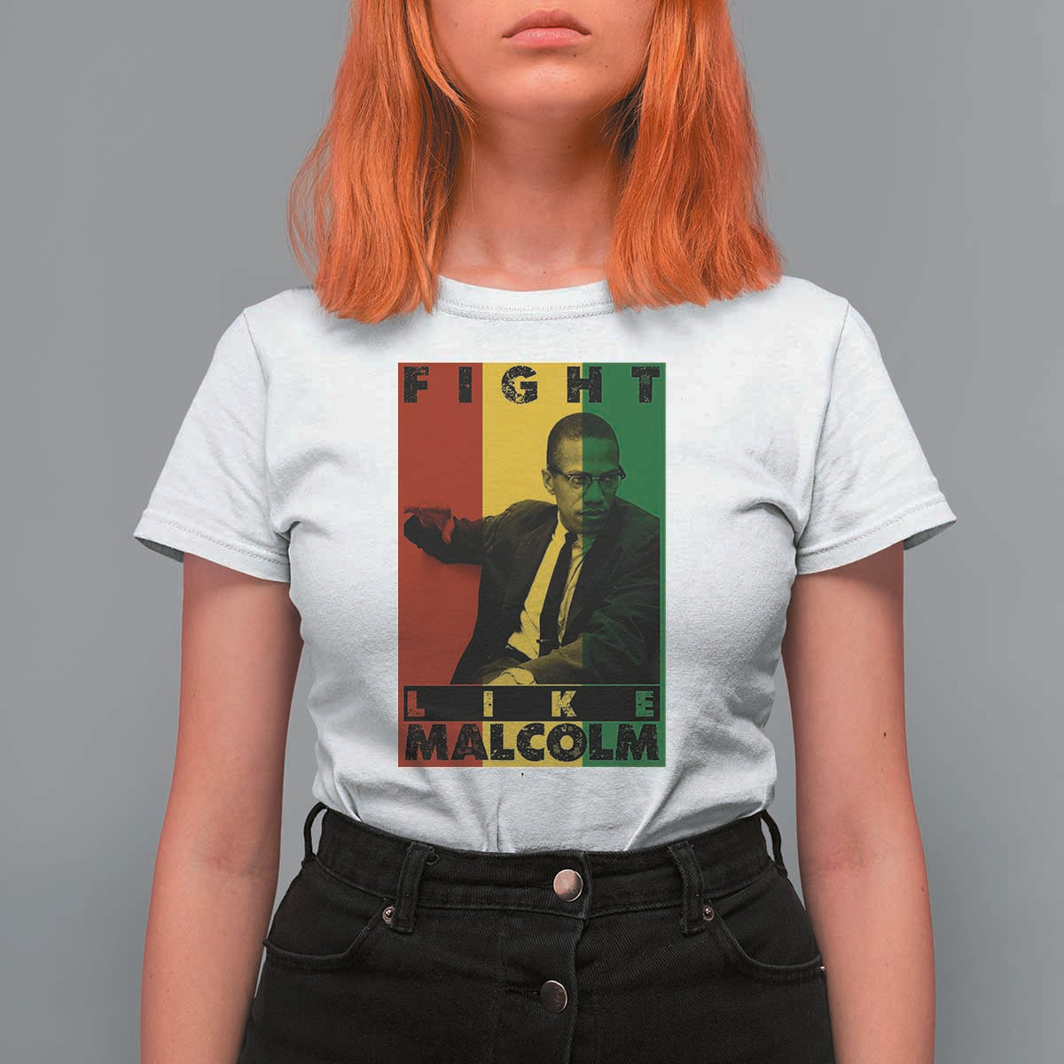 Fight Like Malcolm X T Shirt For Women African American Pride Gift - Wonder Print Shop