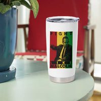 Fight Like Malcolm X Tumbler Cup African American Pride Gift - Wonder Print Shop