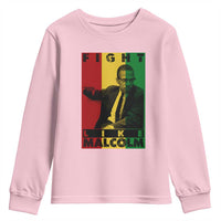 Fight Like Malcolm X Youth Sweatshirt African American Pride Gift - Wonder Print Shop