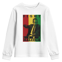 Fight Like Malcolm X Youth Sweatshirt African American Pride Gift - Wonder Print Shop