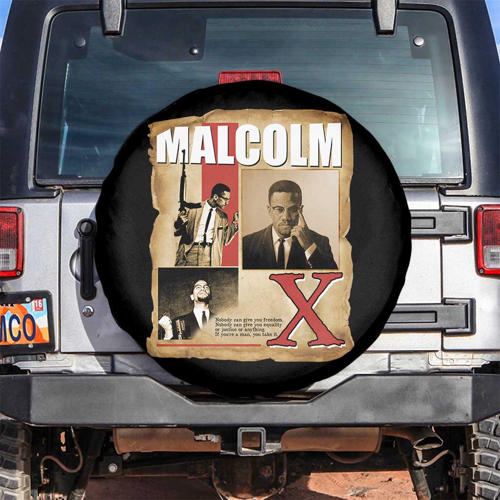Malcolm X Quote Spare Tire Cover Nobody Can Give You Freedom Take It - Wonder Print Shop