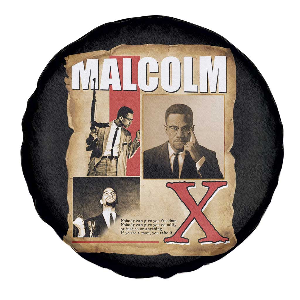Malcolm X Quote Spare Tire Cover Nobody Can Give You Freedom Take It - Wonder Print Shop