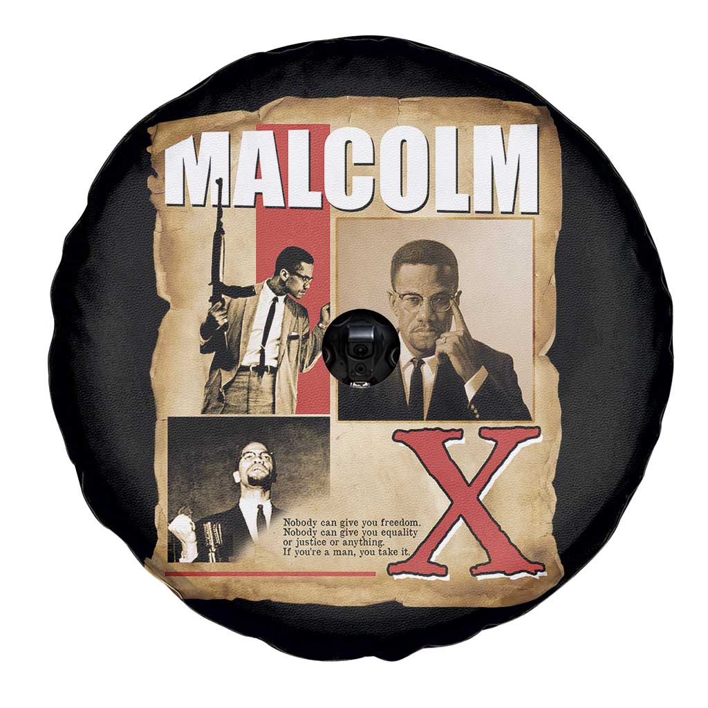 Malcolm X Quote Spare Tire Cover Nobody Can Give You Freedom Take It - Wonder Print Shop