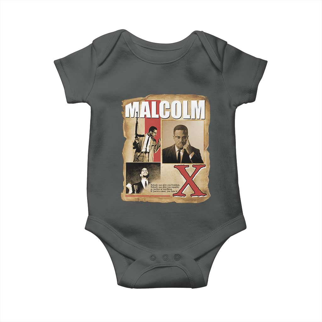 Malcolm X Quote Baby Onesie Nobody Can Give You Freedom Take It - Wonder Print Shop