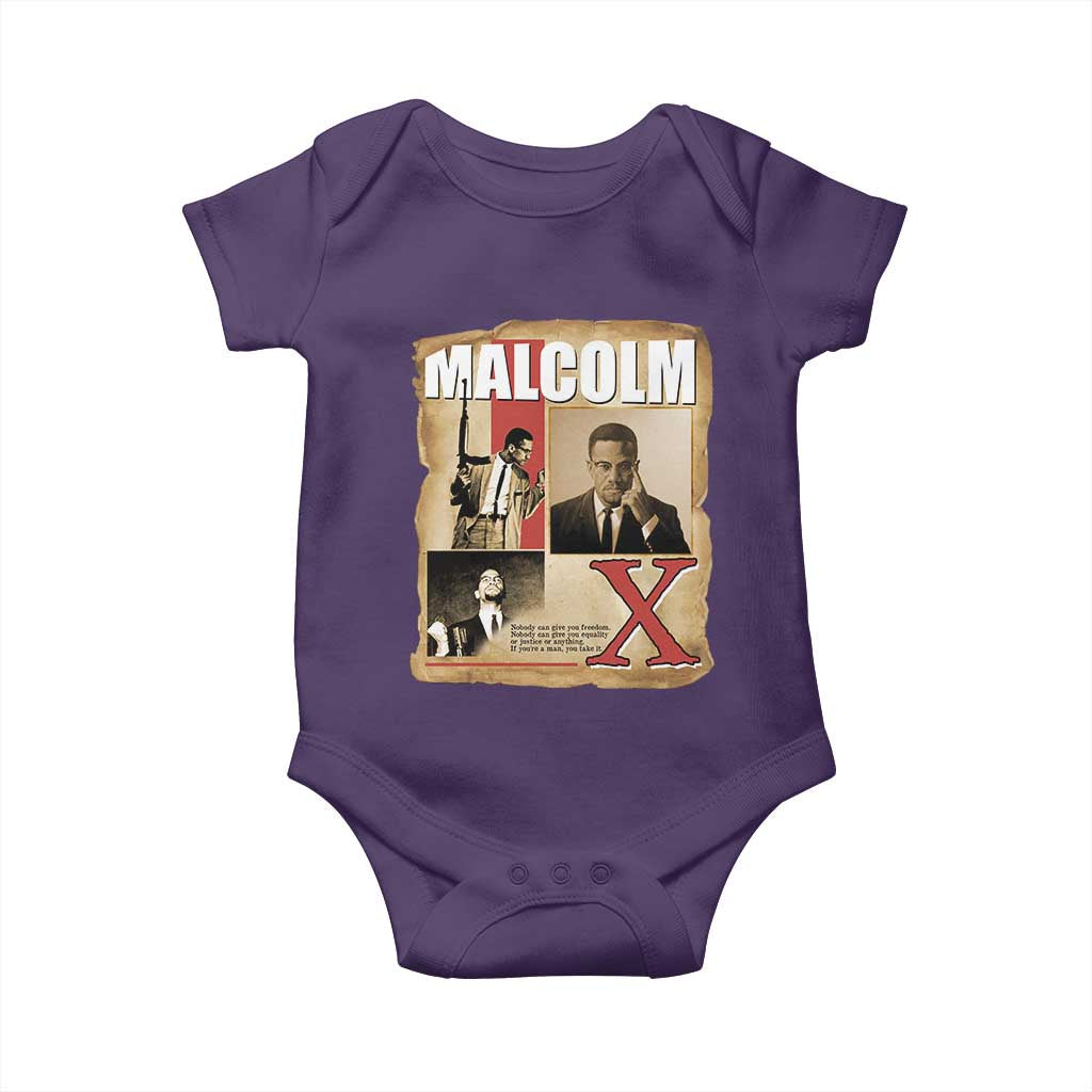 Malcolm X Quote Baby Onesie Nobody Can Give You Freedom Take It - Wonder Print Shop
