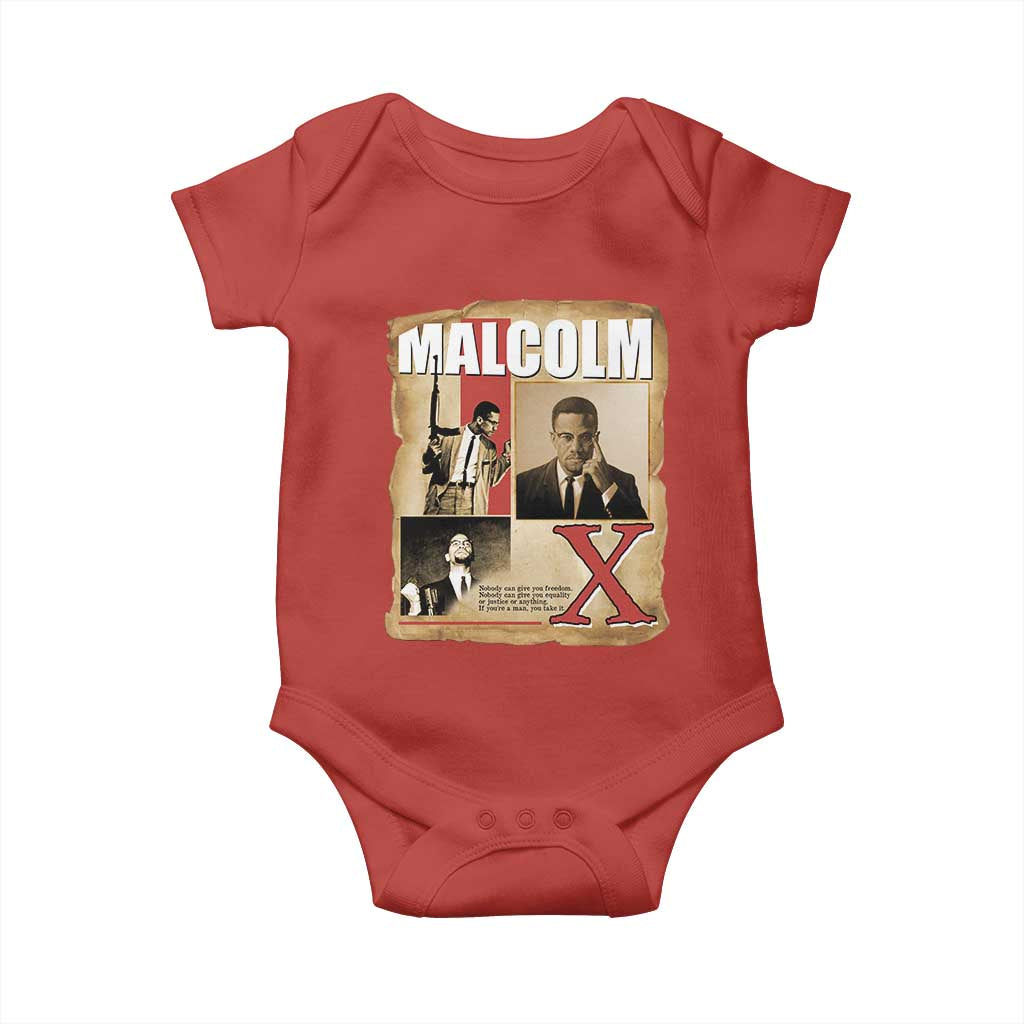 Malcolm X Quote Baby Onesie Nobody Can Give You Freedom Take It - Wonder Print Shop