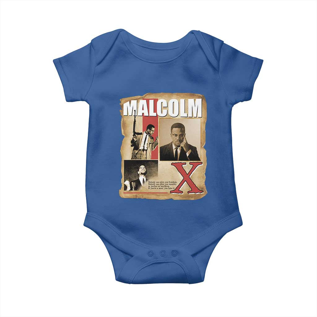 Malcolm X Quote Baby Onesie Nobody Can Give You Freedom Take It - Wonder Print Shop