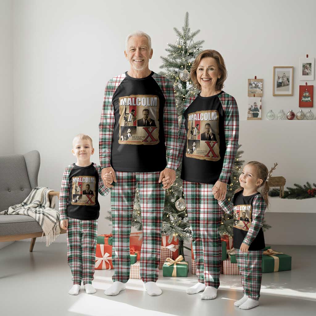 Malcolm X Quote Plaid Pajama Set Nobody Can Give You Freedom Take It - Wonder Print Shop