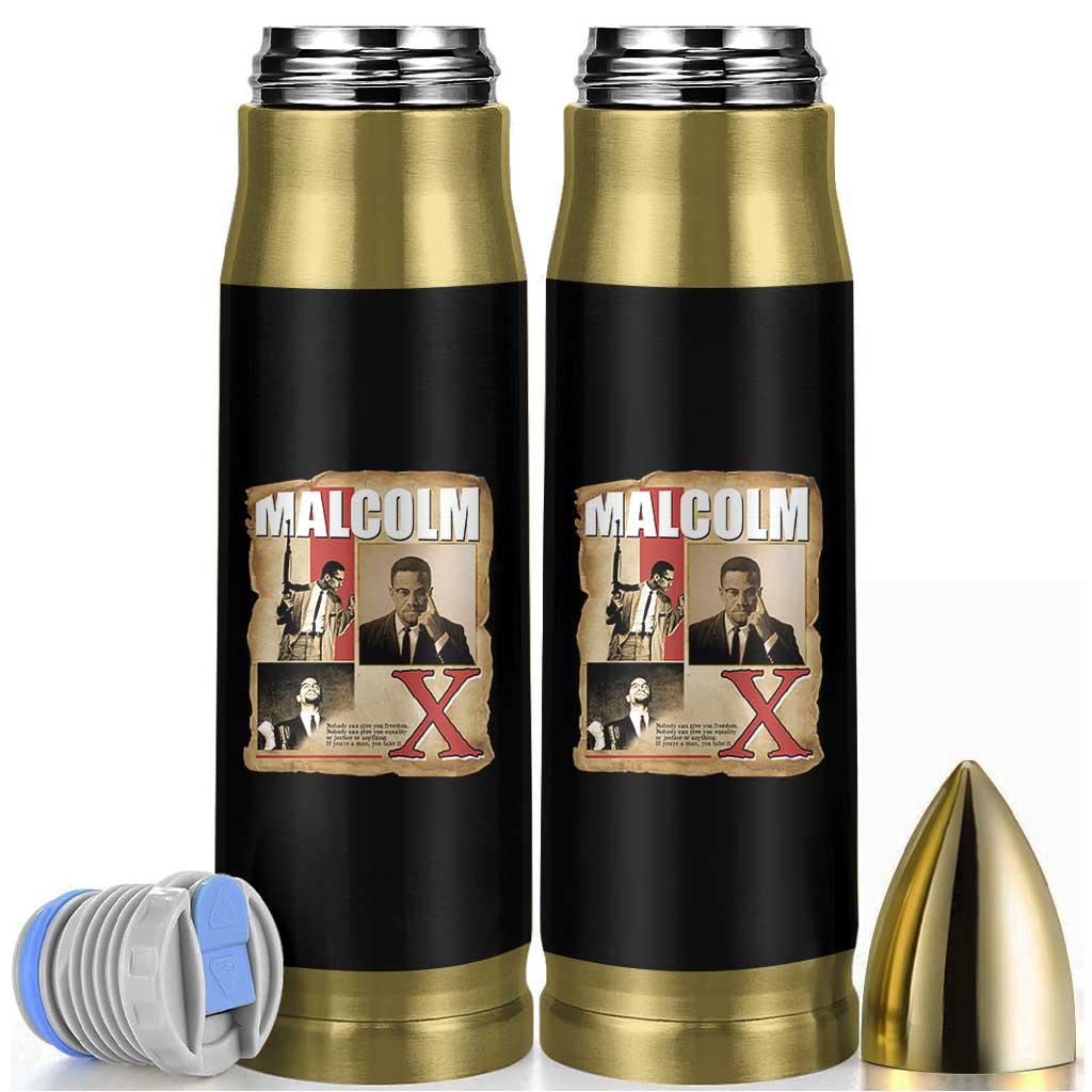 Malcolm X Quote Bullet Tumbler Nobody Can Give You Freedom Take It - Wonder Print Shop