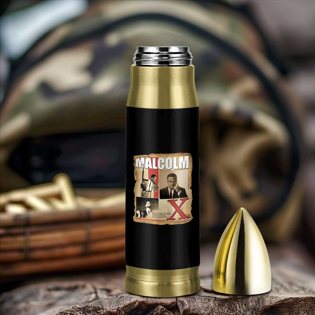 Malcolm X Quote Bullet Tumbler Nobody Can Give You Freedom Take It - Wonder Print Shop