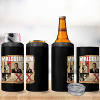 Malcolm X Quote 4 in 1 Can Cooler Tumbler Nobody Can Give You Freedom Take It - Wonder Print Shop