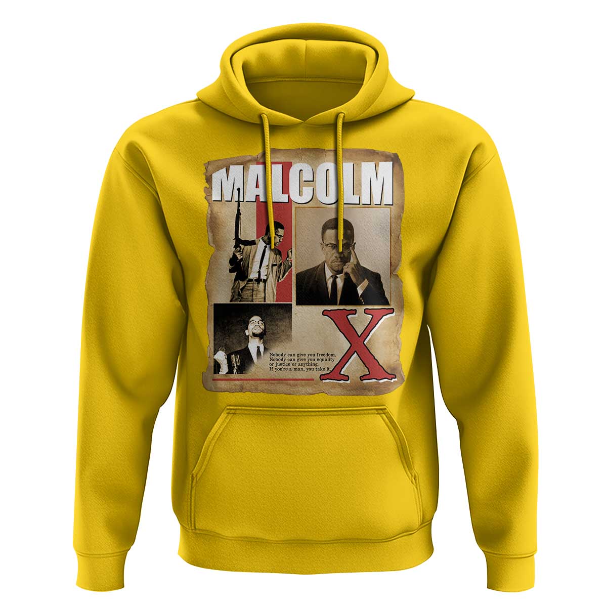 Malcolm X Quote Hoodie Nobody Can Give You Freedom Take It - Wonder Print Shop