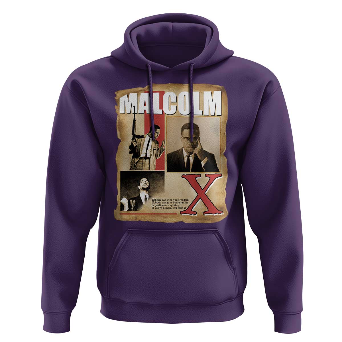 Malcolm X Quote Hoodie Nobody Can Give You Freedom Take It - Wonder Print Shop