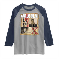 Malcolm X Quote Raglan Shirt Nobody Can Give You Freedom Take It - Wonder Print Shop