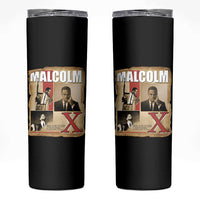 Malcolm X Quote Skinny Tumbler Nobody Can Give You Freedom Take It - Wonder Print Shop