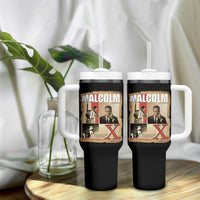 Malcolm X Quote Tumbler With Handle Nobody Can Give You Freedom Take It - Wonder Print Shop