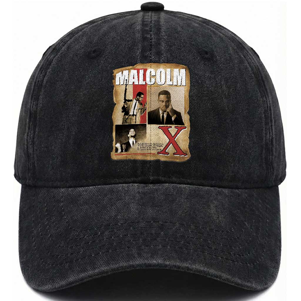 Malcolm X Quote Washed Cotton Baseball Cap Nobody Can Give You Freedom Take It