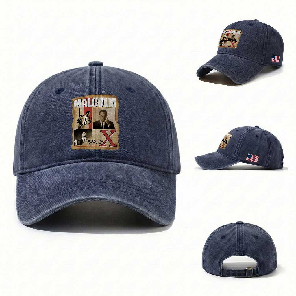 Malcolm X Quote Washed Cotton Baseball Cap Nobody Can Give You Freedom Take It