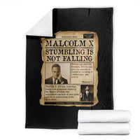 Malcolm X Throw Blanket Stumbling Is Not Falling Civil Rights Leader TS12