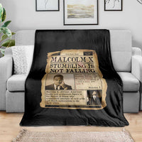 Malcolm X Throw Blanket Stumbling Is Not Falling Civil Rights Leader TS12