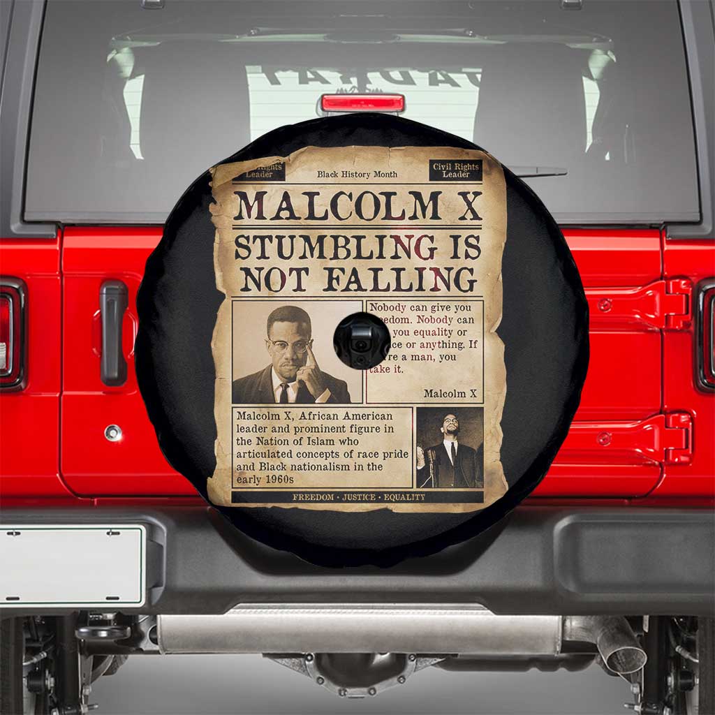 Malcolm X Spare Tire Cover Stumbling Is Not Falling Civil Rights Leader TS12