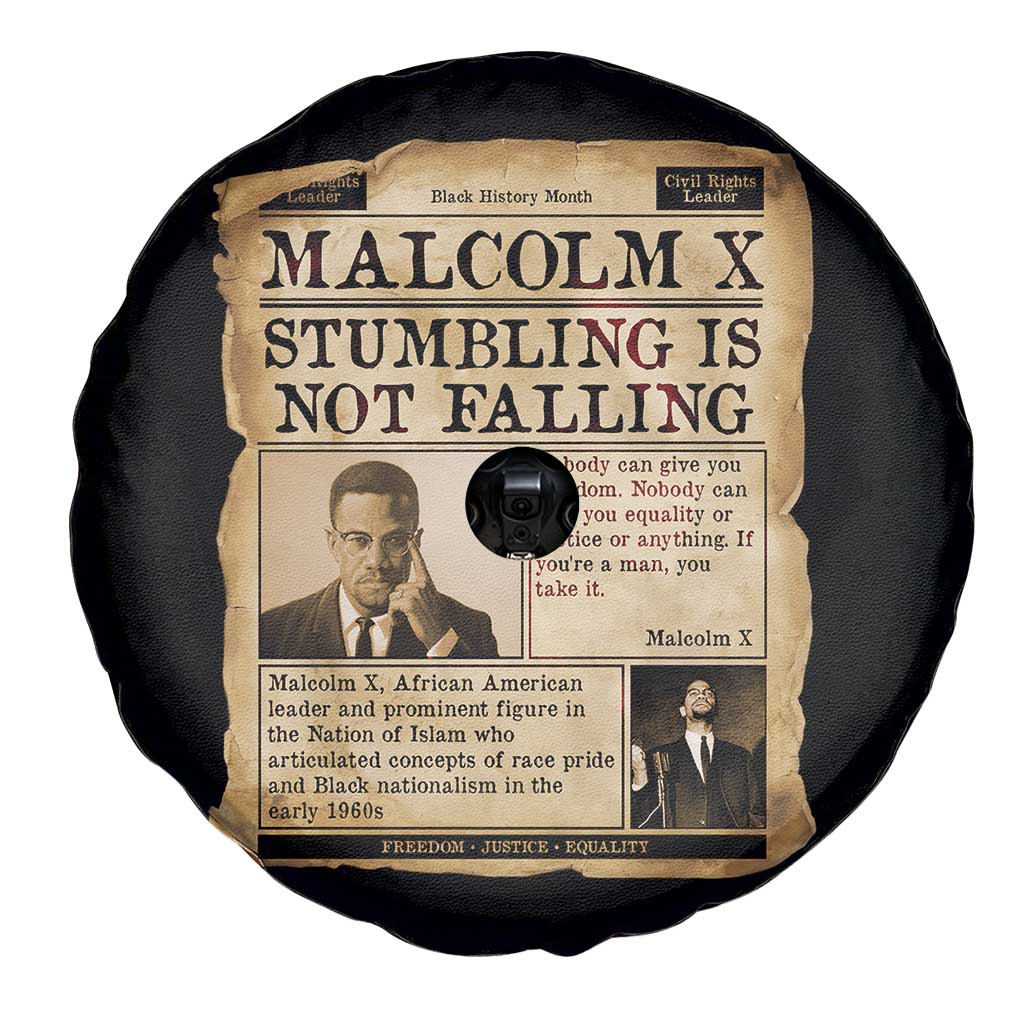 Malcolm X Spare Tire Cover Stumbling Is Not Falling Civil Rights Leader TS12