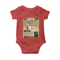 Malcolm X Baby Onesie Stumbling Is Not Falling Civil Rights Leader TS12