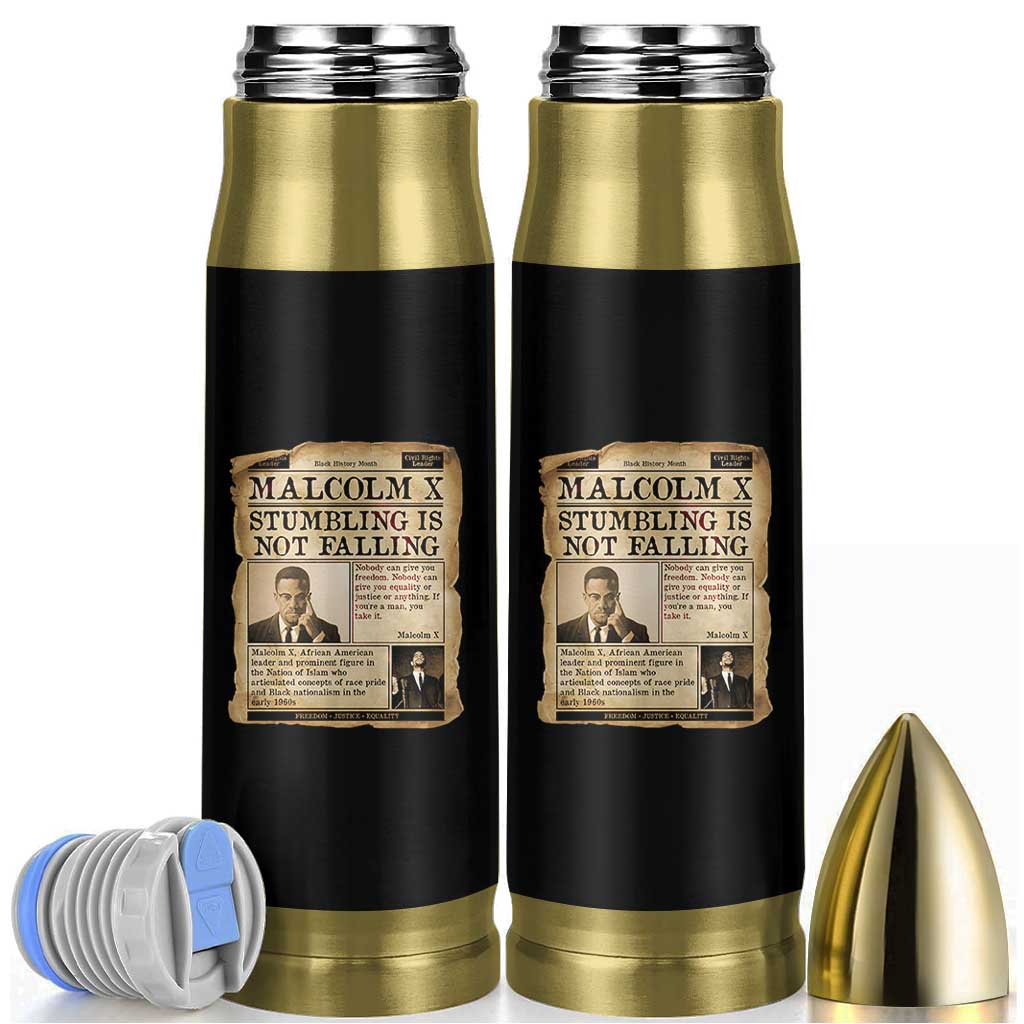 Malcolm X Bullet Tumbler Stumbling Is Not Falling Civil Rights Leader TS12