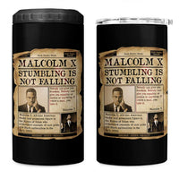 Malcolm X 4 in 1 Can Cooler Tumbler Stumbling Is Not Falling Civil Rights Leader TS12