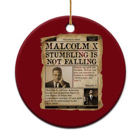 Malcolm X Ceramic Ornament Stumbling Is Not Falling Civil Rights Leader TS12