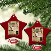 Malcolm X Ceramic Ornament Stumbling Is Not Falling Civil Rights Leader TS12
