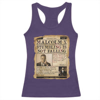 Malcolm X Racerback Tank Top Stumbling Is Not Falling Civil Rights Leader TS12