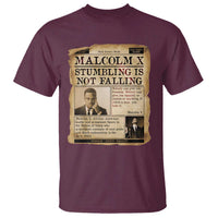 Malcolm X T Shirt Stumbling Is Not Falling Civil Rights Leader TS12