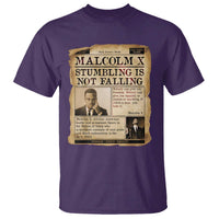 Malcolm X T Shirt Stumbling Is Not Falling Civil Rights Leader TS12