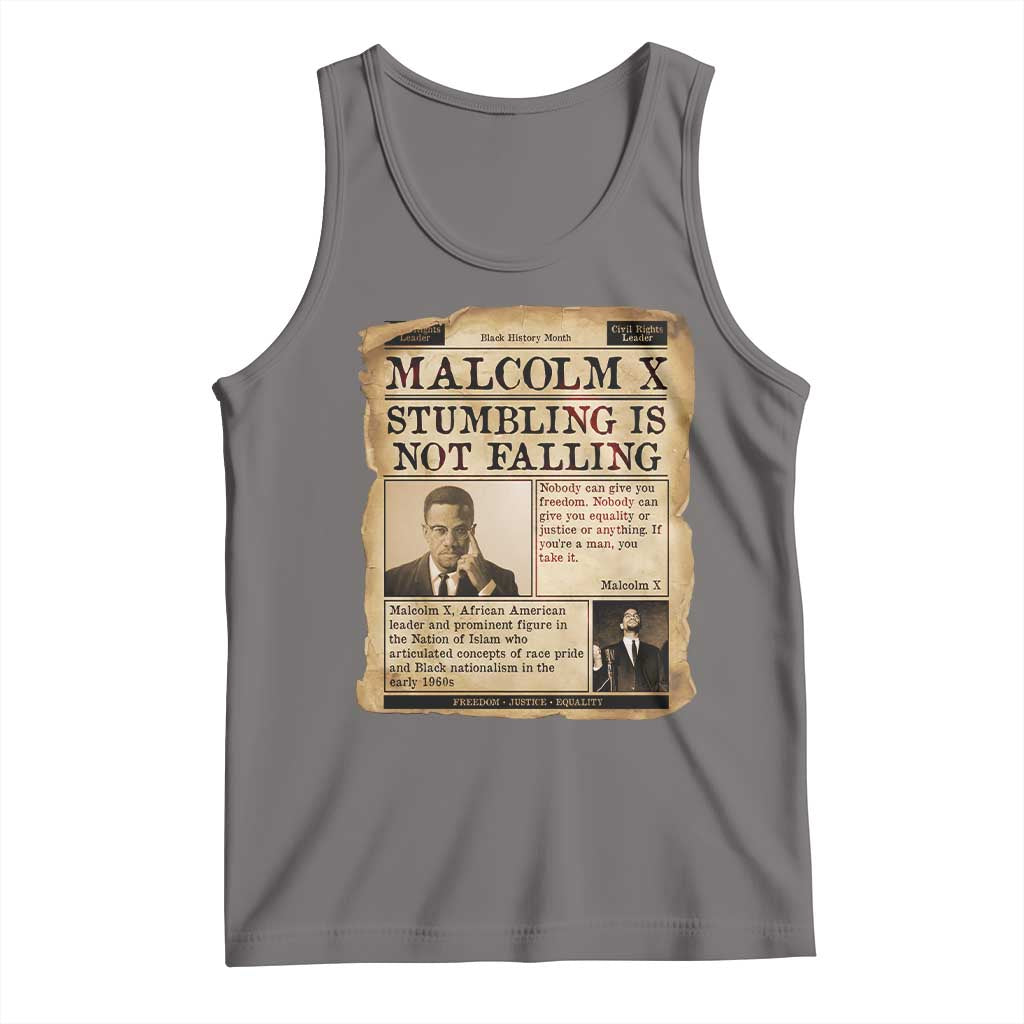 Malcolm X Tank Top Stumbling Is Not Falling Civil Rights Leader TS12
