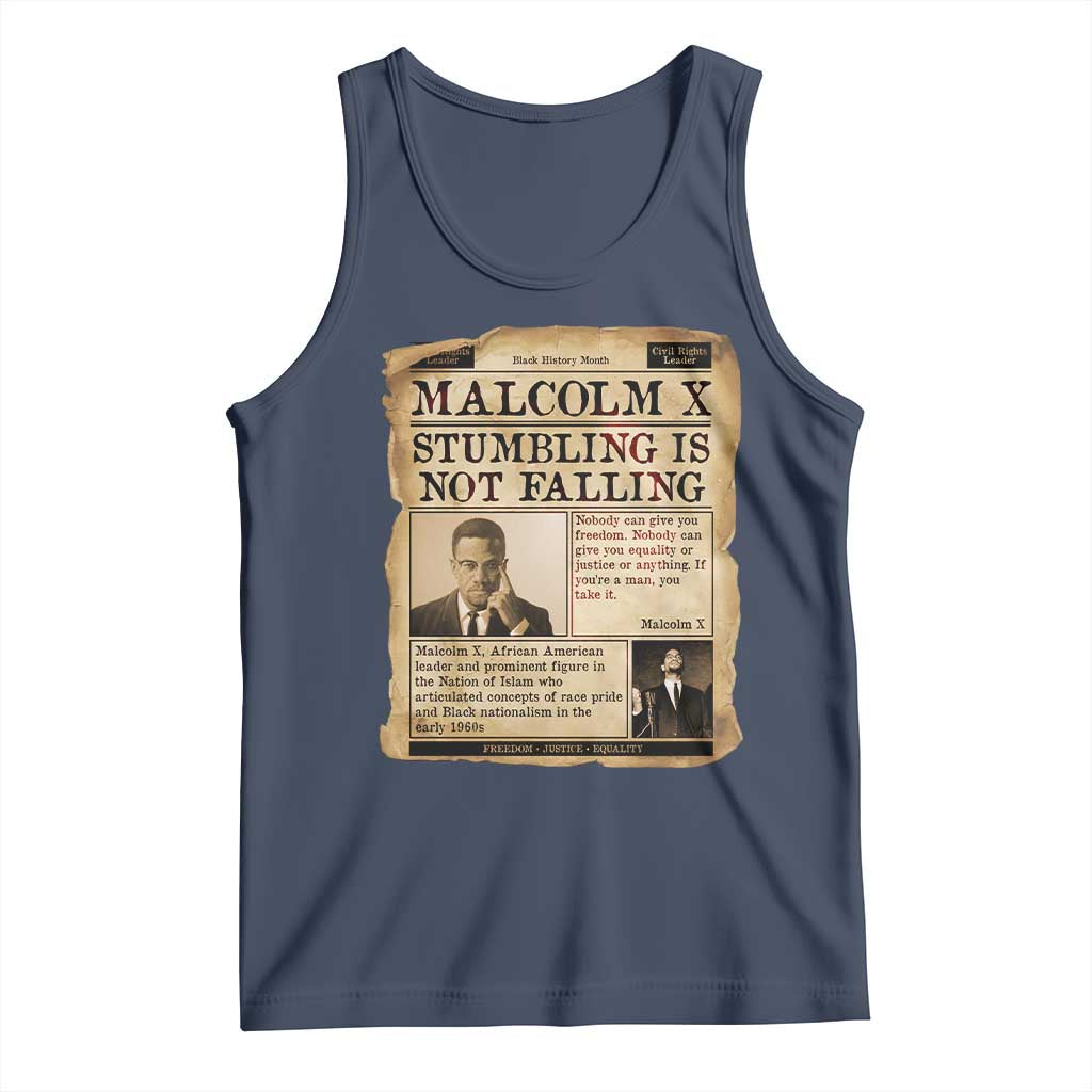 Malcolm X Tank Top Stumbling Is Not Falling Civil Rights Leader TS12