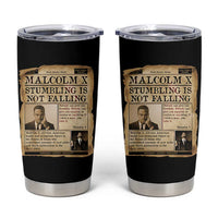 Malcolm X Tumbler Cup Stumbling Is Not Falling Civil Rights Leader TS12