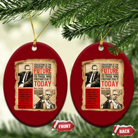 Education Is The Passport To The Future Malcolm X Wisdom Ceramic Ornament - Wonder Print Shop