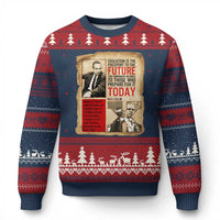 Education Is The Passport To The Future Malcolm X Wisdom Ugly Christmas Sweater - Wonder Print Shop