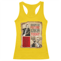 Education Is The Passport To The Future Malcolm X Wisdom Racerback Tank Top - Wonder Print Shop