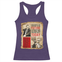 Education Is The Passport To The Future Malcolm X Wisdom Racerback Tank Top - Wonder Print Shop