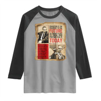 Education Is The Passport To The Future Malcolm X Wisdom Raglan Shirt - Wonder Print Shop