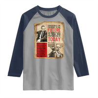 Education Is The Passport To The Future Malcolm X Wisdom Raglan Shirt - Wonder Print Shop